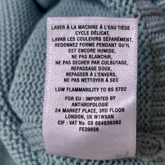 Anthropologie Blue Heart Sweater, Size Medium - Picture 10 of 12